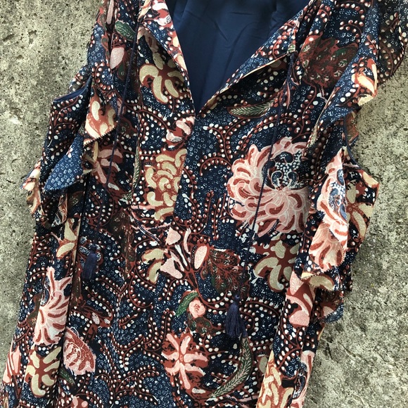 Madewell Sea Floral Lily Ruffle Dress - Picture 8 of 11